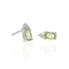 Nanna Peridot and White Topaz Silver Earrings Heidi Kjeldsen Jewellery ER4857 side