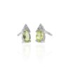 Nanna Peridot and White Topaz Silver Earrings Heidi Kjeldsen Jewellery ER4857 white
