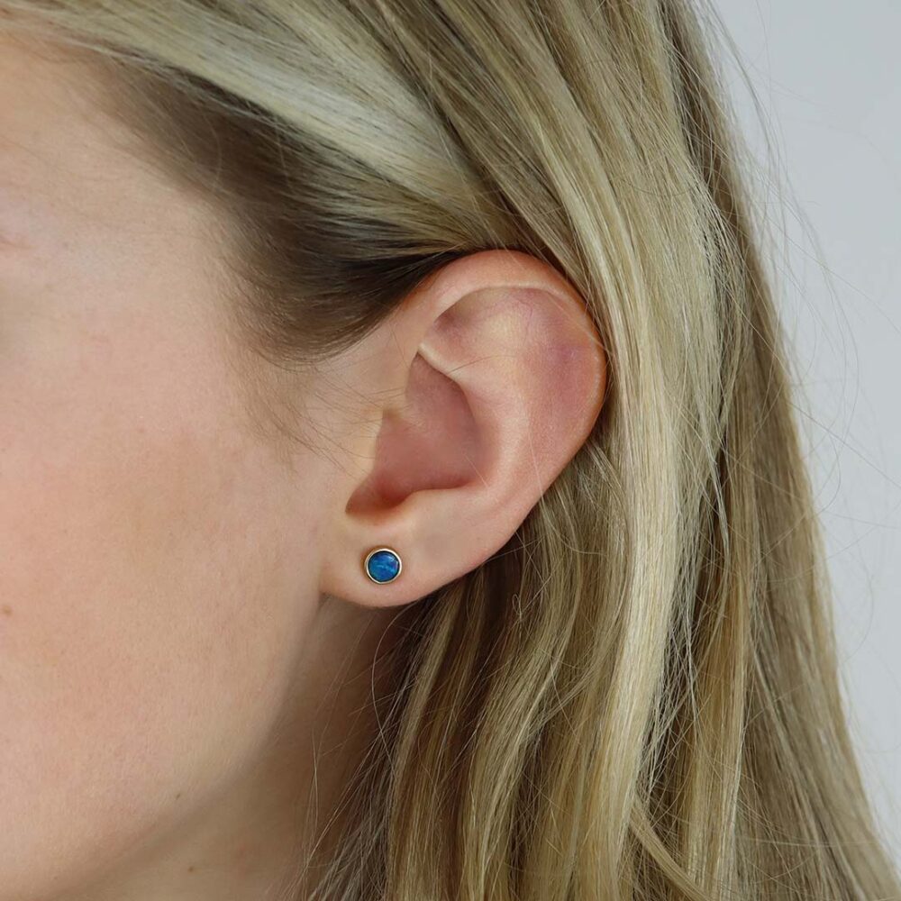 Per Black Opal Earrings Heidi Kjeldsen Jewellery ER4995 Model