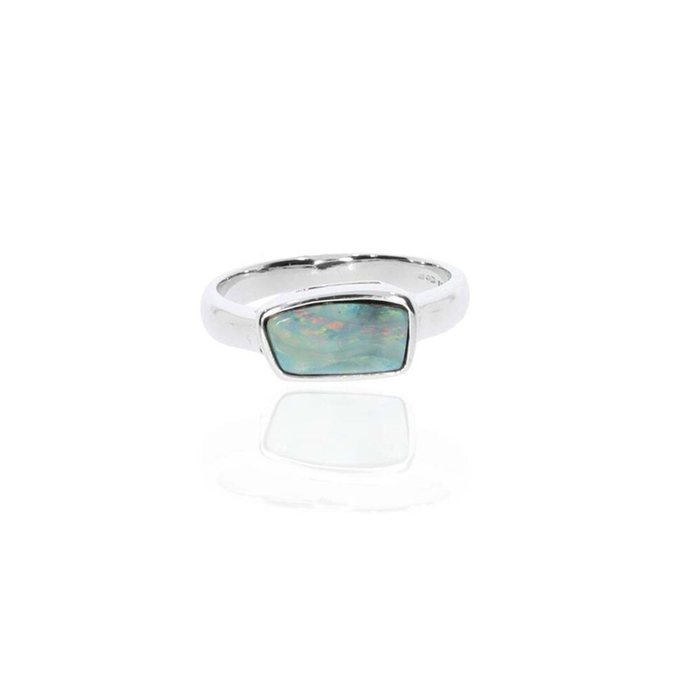 Per Boulder Opal Silver Ring Heidi Kjeldsen Jewellery R1786 white