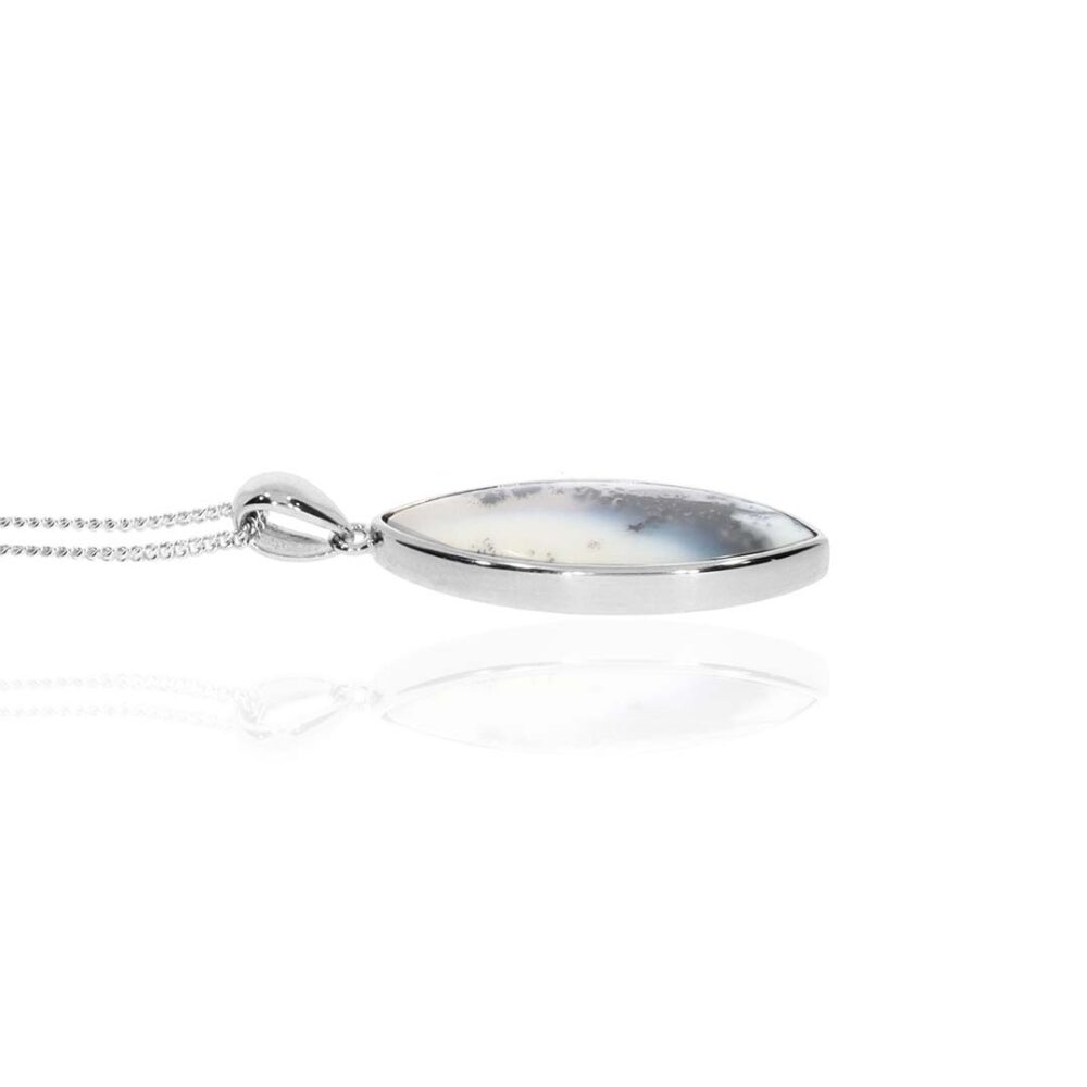 Per Dendritic Opal Pendant Heidi Kjeldsen Jewellery P1565 white