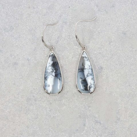 Per Dendritic Opal Silver Drop Earrings Heidi Kjeldsen Jewellery ER4851 still