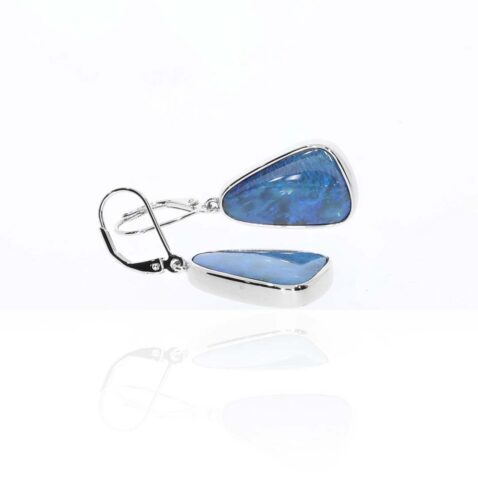 Per Doublet Opal Silver Drop Earrings Heidi Kjeldsen Jewellery ER4804 white