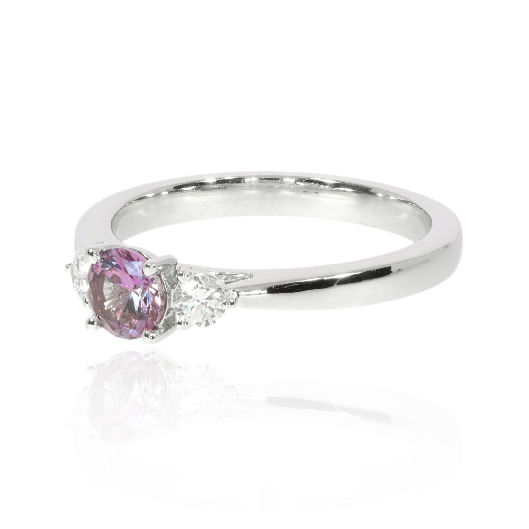 Sara Rare Colour Change Sapphire and Diamond Ring
