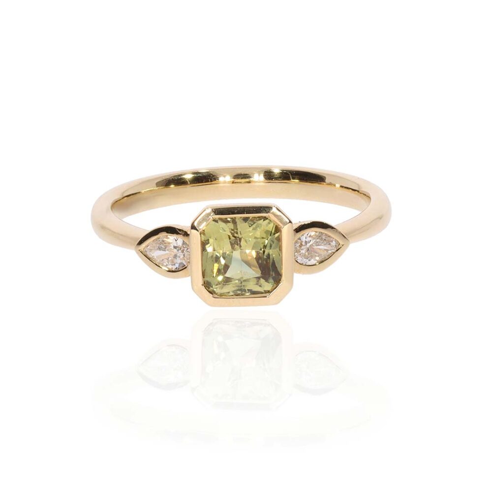 Sara Green Sapphire Diamond Ring Heidi Kjeldsen Jewellery R1891 white