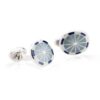 Sara Heidi Kjeldsen Distinguished Sterling Silver Navy Sage Green and Grey Enamelled Cufflinks CL0237 5