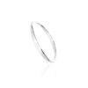 Sara Oval Sterling Silver Bangle Heidi Kjeldsen Jewellery BL4081 vertical