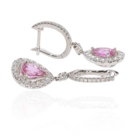 Sara Pink Sapphire and Diamond Earrings By Heidi Kjeldsen jewellery ER4807 white1