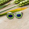 Sara Purple Green Silver Cufflinks Heidi Kjeldsen Jewellery CL0286 still