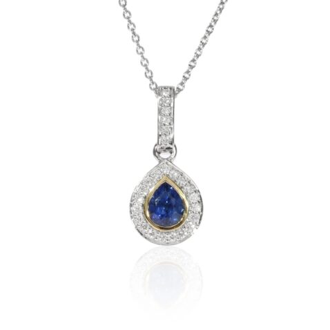 Sara Sapphire and Diamond Pendant By Heidi Kjeldsen Jewellery P1499 Front