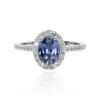 Sara Sapphire and Diamond oval cluster ring by Heidi Kjeldsen Jewellers R1697 Front