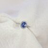 Sara Sapphire and Diamond oval cluster ring by Heidi Kjeldsen Jewellers R1697 white