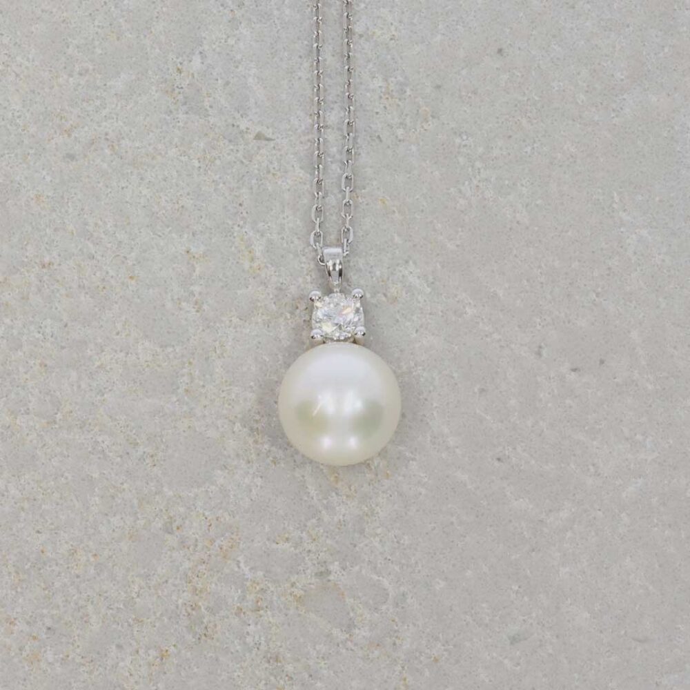 Sofia Cultured Pearl and Diamond Pendant Heidi Kjeldsen Jewellery P1530 still