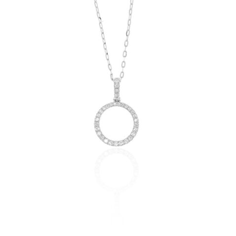 Sofia Diamond Circle Pendant Heidi Kjeldsen Jewellery P1664 white