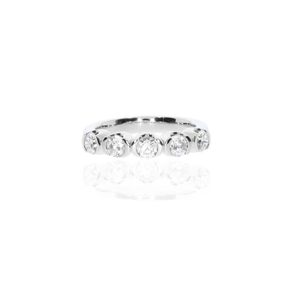 Sofia Diamond Five Stone Ring By Heidi Kjeldsen Jewellery R1143s white