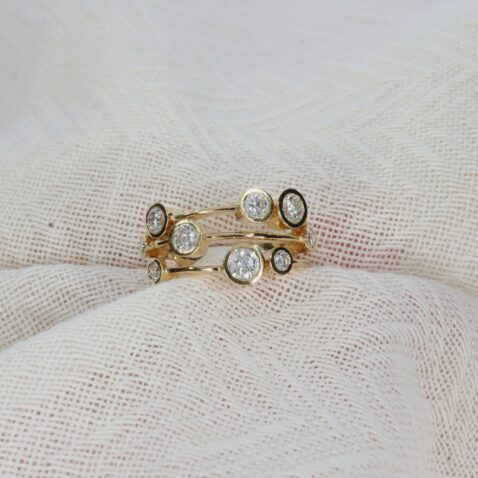Trine Diamond Bubble Ring By Heidi Kjeldsen Jewellery R1720 white