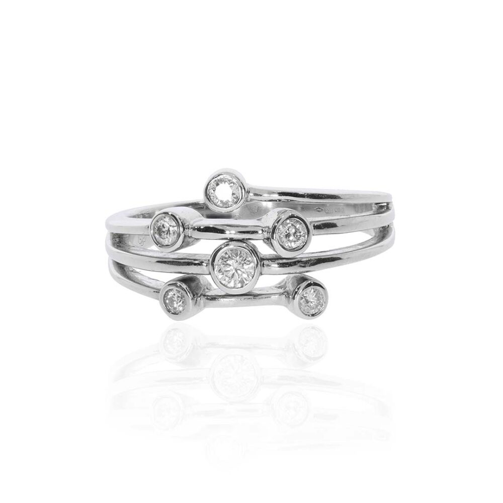 Trine Diamond Bubble Ring Heidi Kjeldsen Jewellery R1628 white