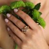 Trine Diamond Bubble Ring R1698 By Heidi Kjeldsen jewellery Model 3
