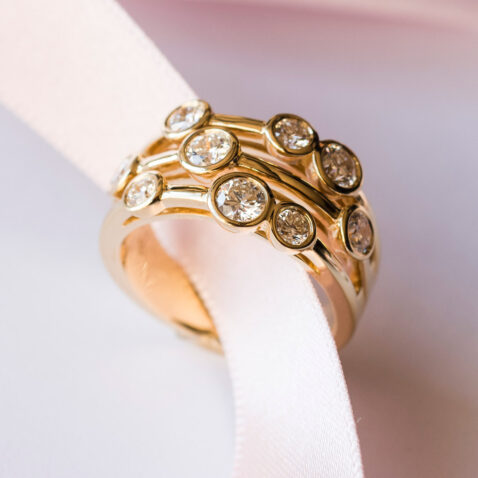 Trine Gold Bubble Ring R1698 Still By Heidi Kjeldsen Jewellery