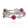 Trine Ruby And Diamond Bubble Ring R1650s by Heidi Kjeldsen Jewellery front