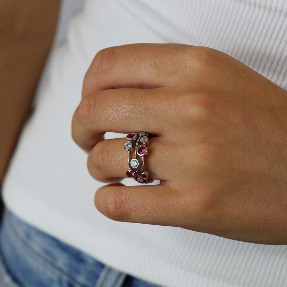 Trine Ruby Diamond Bubble Ring Heidi Kjeldsen Jewellery R1650S model