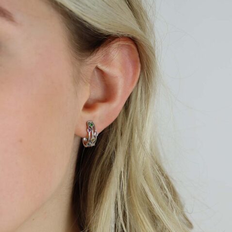 Trine White Gold Bubble Earrings Heidi Kjeldsen Jewellery ER2600 model