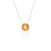 Dorit Citrine Round Gold Pendant Heidi Kjeldsen Jewellery P1671 white