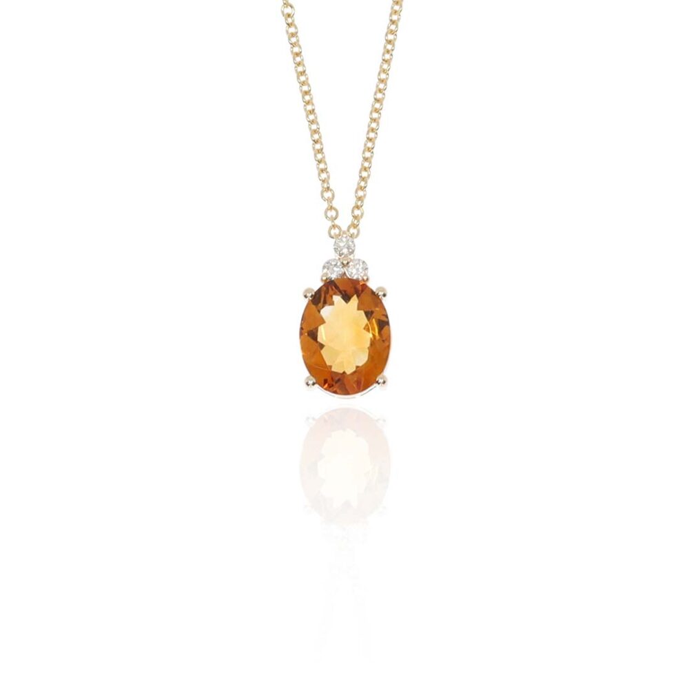 Dorit Citrine and Diamond Pendant By Heidi Kjeldsen Jewellery P1680 still