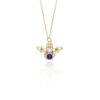 Espen Amethyst Pearl Bee Pendant Heidi Kjeldsen Jewellery P1641 white