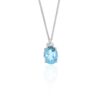 Freja Blue Topaz and Diamond Pendant Heidi Kjeldsen Jewellers P1672 white