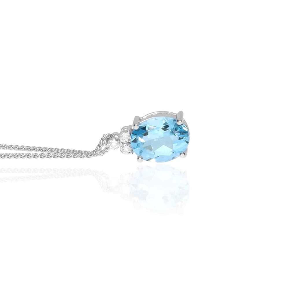 Freja Blue Topaz and Diamond Pendant Heidi Kjeldsen Jewellers P1672 white1