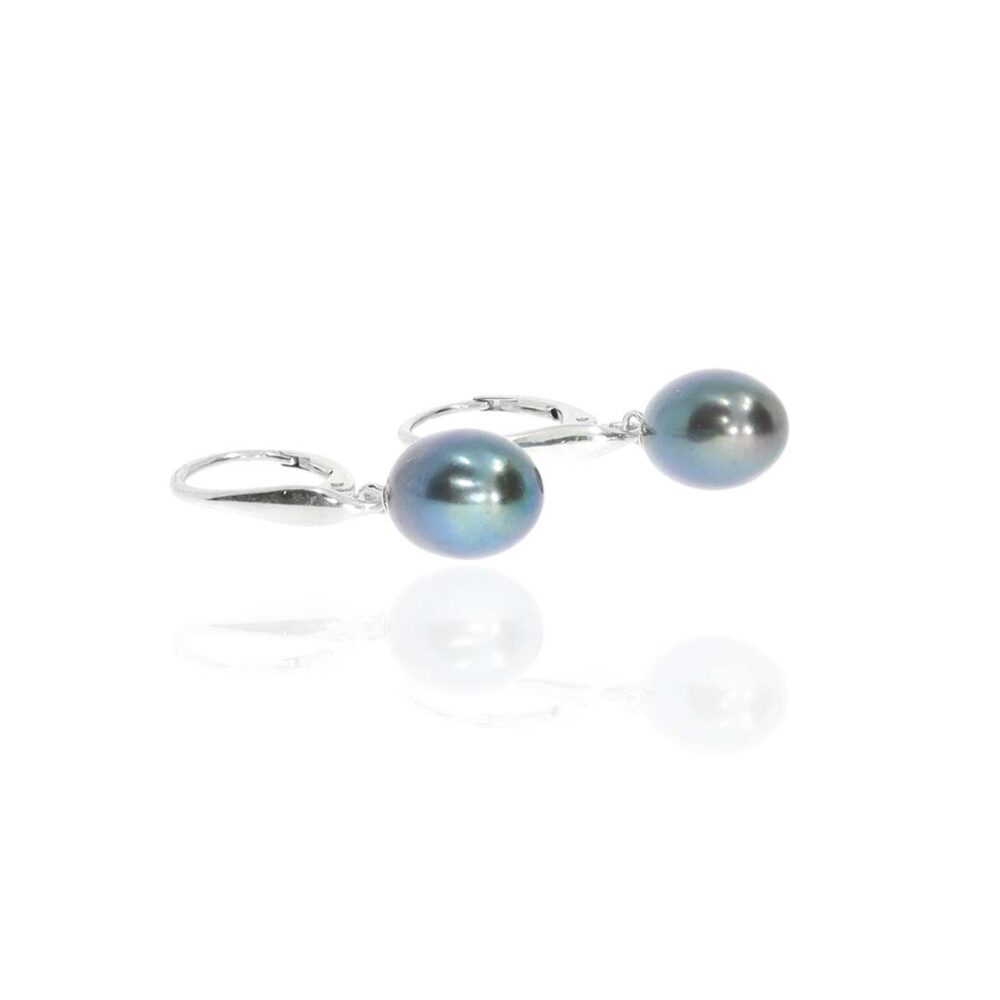 Grete Black Pearl Silver Earrings Heidi Kjeldsen jewellery ER4999 white1