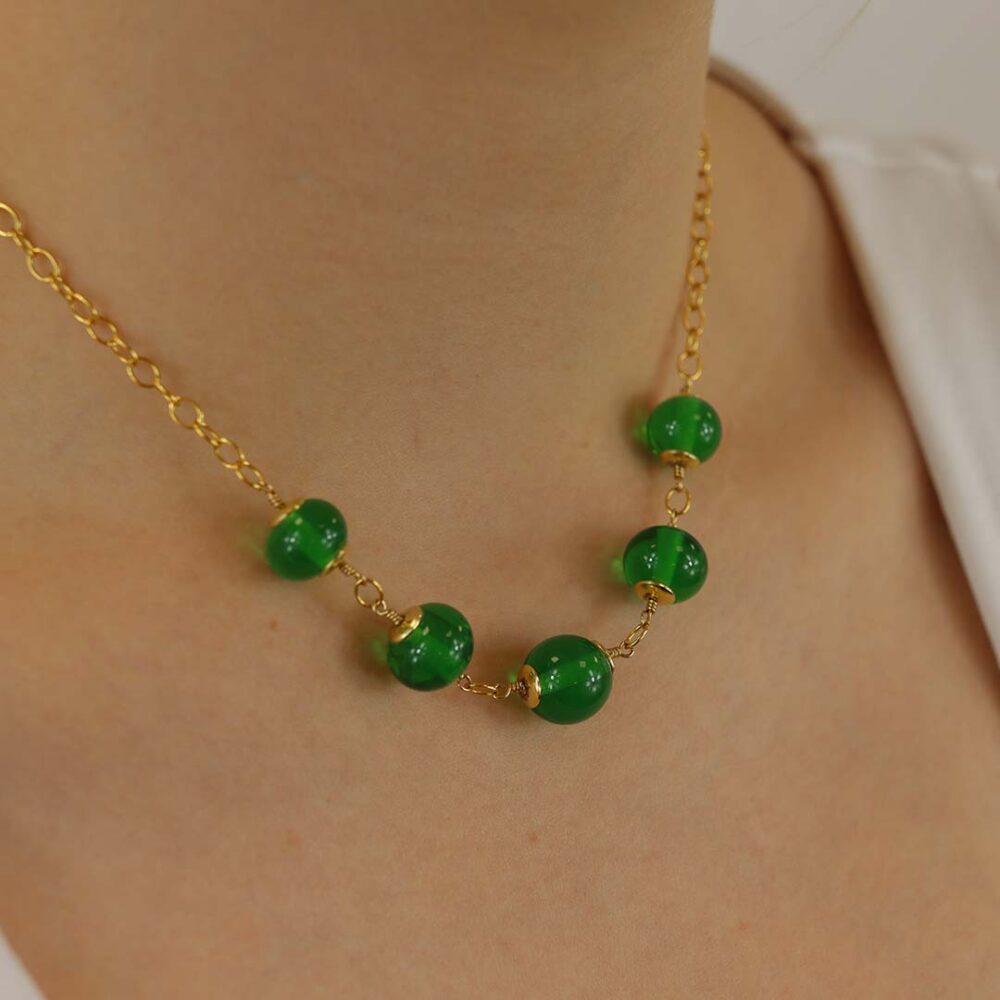 Heidi Green Murano Glass Necklace Heidi Kjeldsen Jewellers NL1255