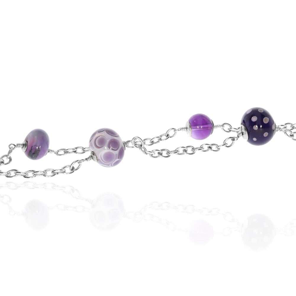 Heidi Purple Glass Necklace Heidi Kjeldsen Jewellers NL1282 white1