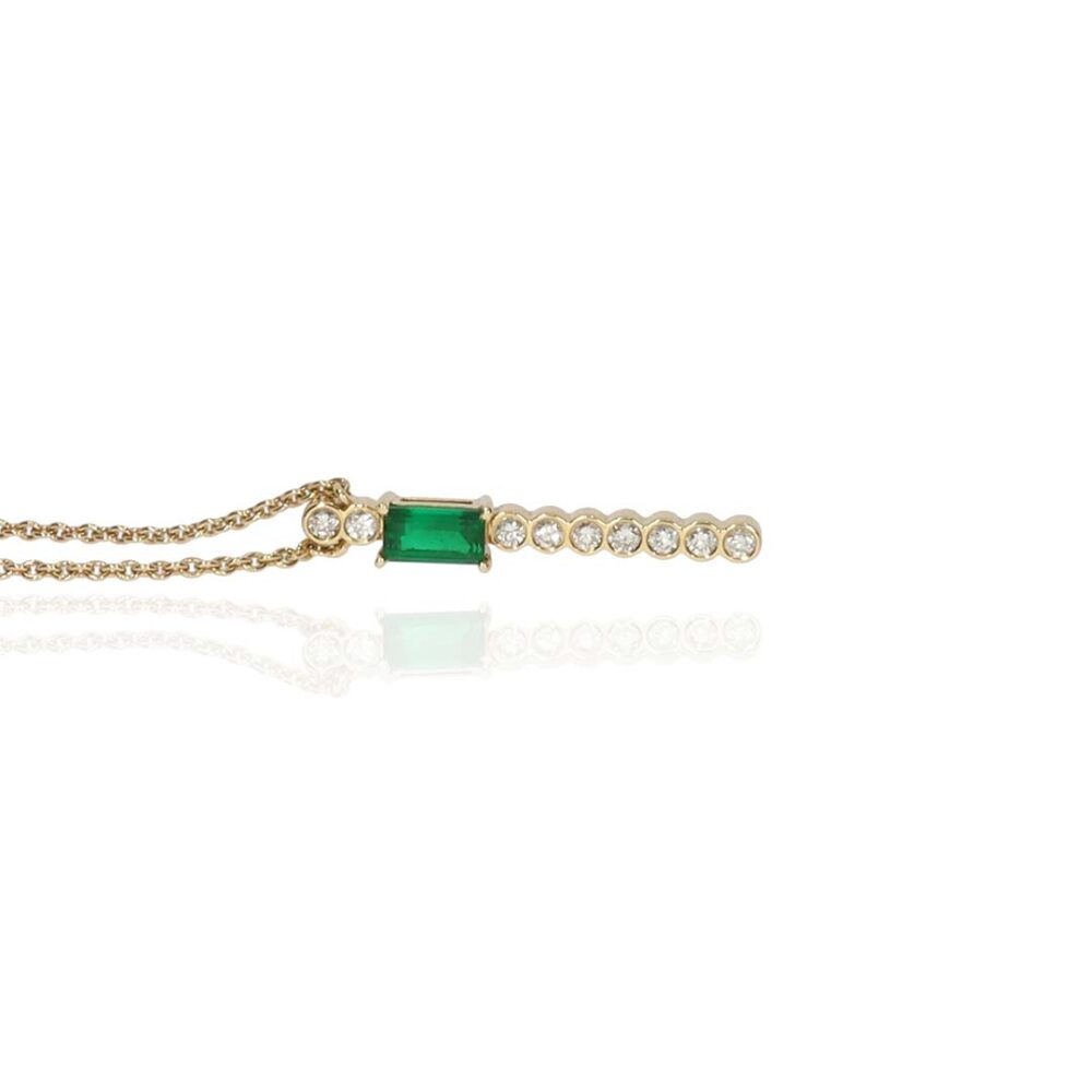 Jette Emerald and Diamond Pendant Heidi Kjeldsen Jewellery P1622 white