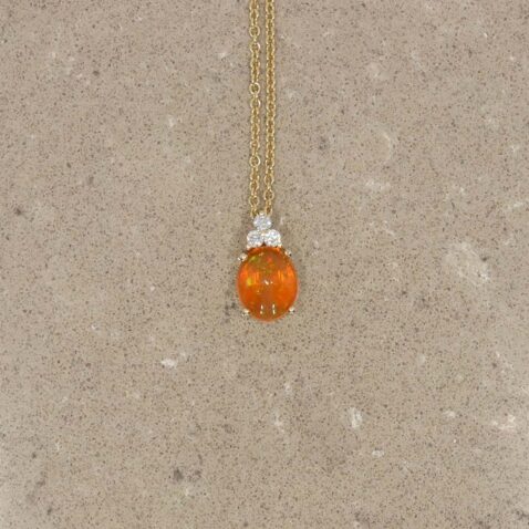 Lisbet Diamond Fire Opal Pendant Heidi Kjeldsen Jewellery P1668 still