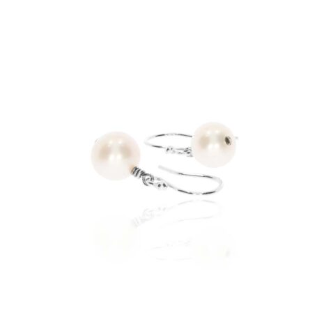Margit Cultured Pearl And Silver Drop Earrings Heidi Kjeldsen Jewellery ER4747 side