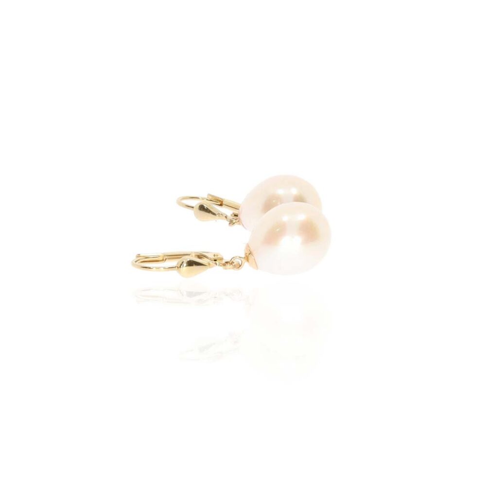 Margit Pearl And Gold Drop Earrings Heidi Kjeldsen Jewellery ER4998 white