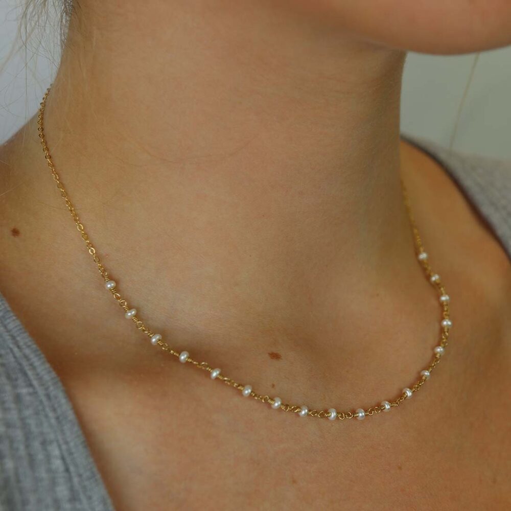 Naja Pearl Necklace Heidi Kjeldsen Jewellers NL1230 Model Copy