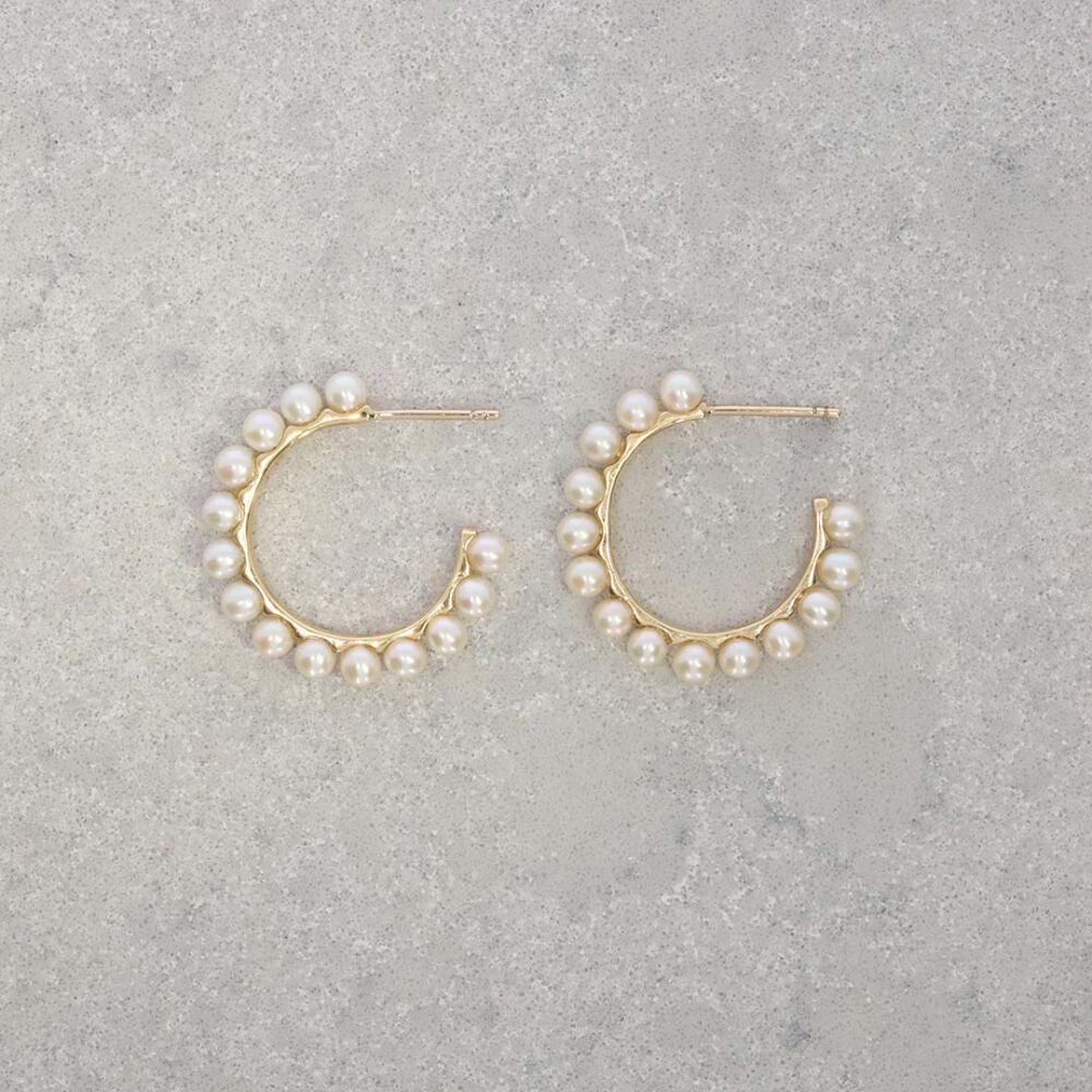 Sofia Cultured Pearl Hoop Earrings Heidi Kjeldsen Jewellery ER5031 still