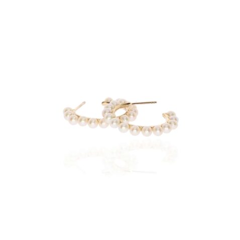 Sofia Cultured Pearl Hoop Earrings Heidi Kjeldsen Jewellery ER5031 white1