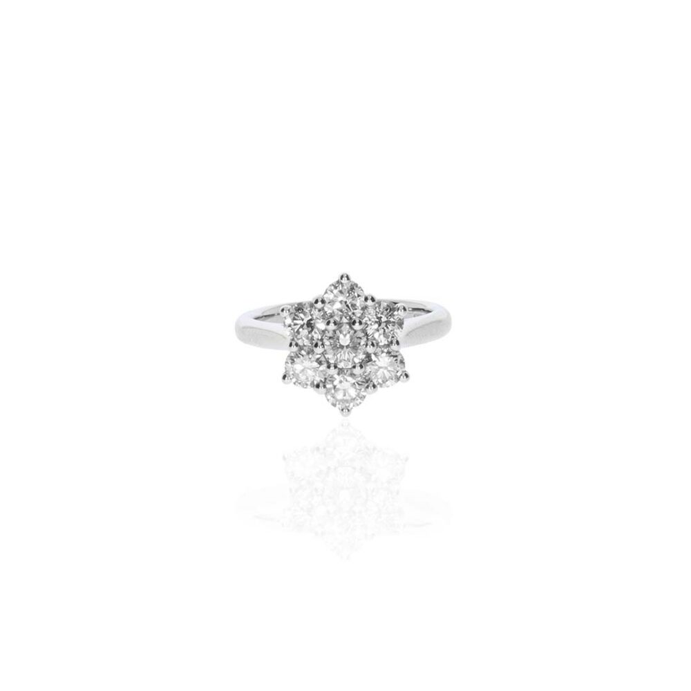 Sofia Diamond Cluster Platinum Ring Heidi Kjeldsen Jewellery R4961 white