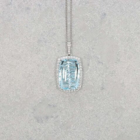 Asta Aquamarine and Diamond Pendant Heidi Kjeldsen jewellers P1690 still