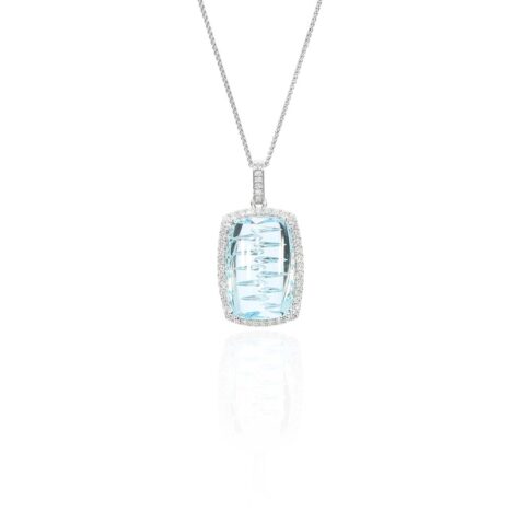 Asta Aquamarine and Diamond Pendant Heidi Kjeldsen jewellers P1690 white