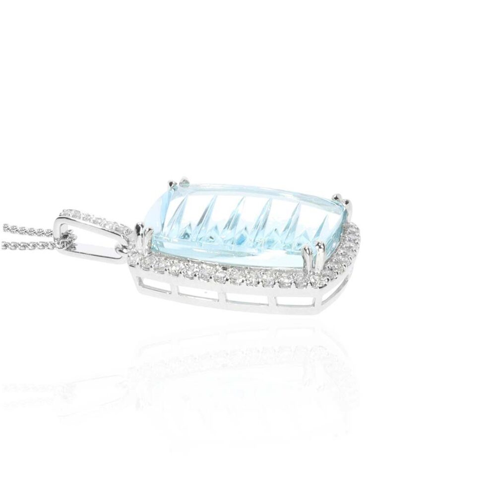 Asta Aquamarine and Diamond Pendant Heidi Kjeldsen jewellers P1690 white1