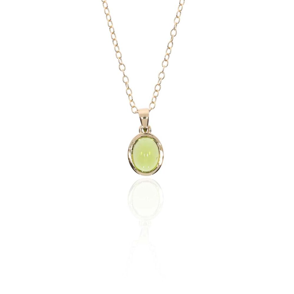 Nanna Heidi Kjeldsen Jewellery Peridot Gold Pendant P1692 white