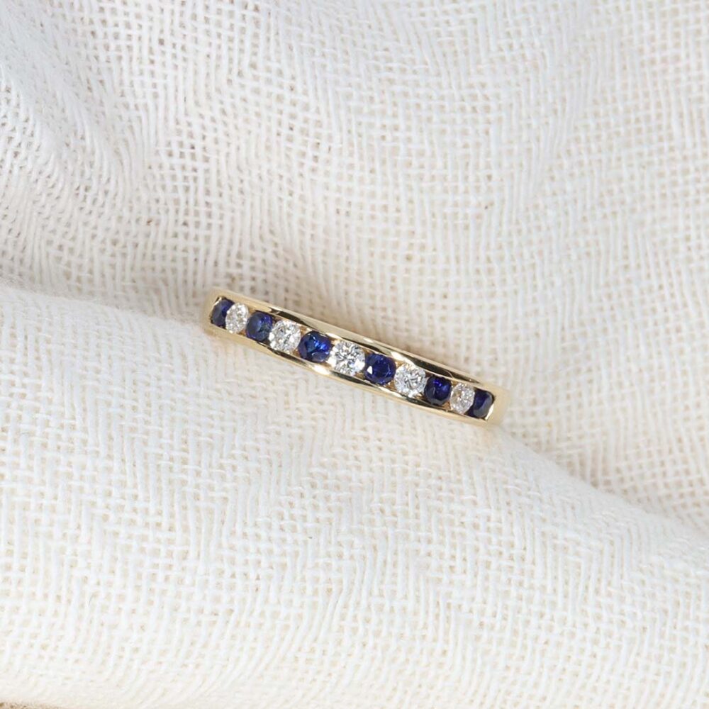 Sara Sapphire Diamond Eternity Ring Heidi Kjeldsen Jewellery R4969 still