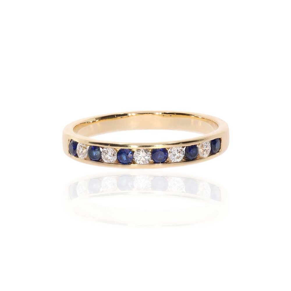 Sara Sapphire Diamond Eternity Ring Heidi Kjeldsen Jewellery R4969 white