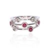 Trine Ruby Diamond Bubble Ring Heidi Kjeldsen Jewellery R4967 white