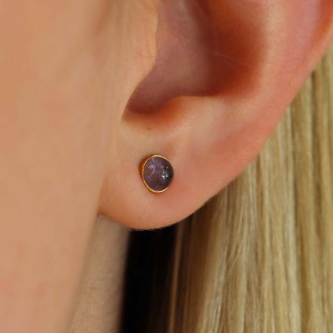 Viola Iolite Yellow Gold Earrings Heidi Kjeldsen Jewellers ER5036 (1)